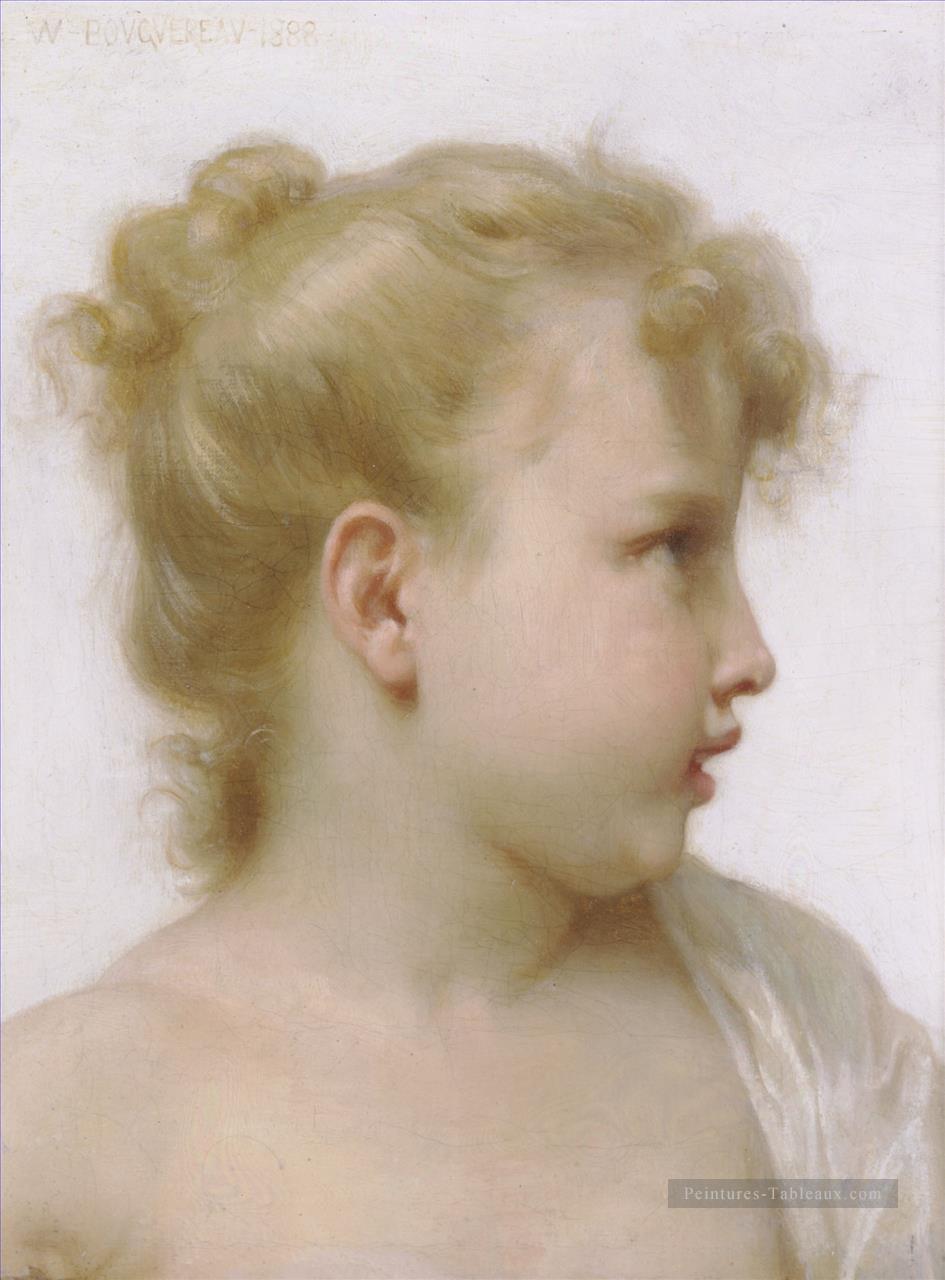 Etude tete de petite fille tete de petite fille réalisme William Adolphe Bouguereau Peintures à l'huile